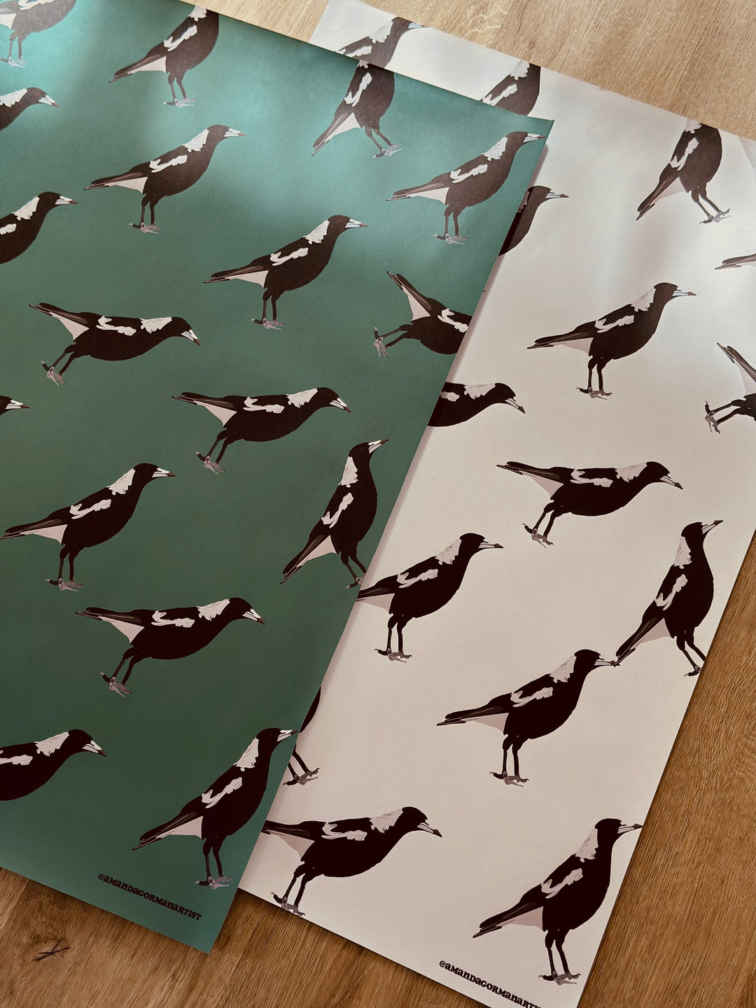 Gift Wrap - Magpies 3-pack